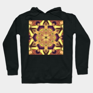 Cartoon Mandala Flower Yellow Purple and Orangeg Hoodie